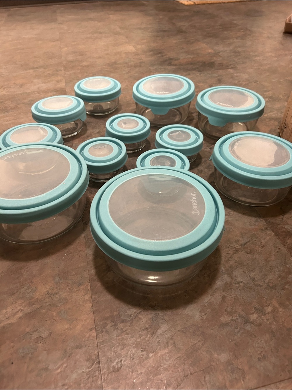 Anchor Hocking TEAL 12 Piece Glass Bowl Set w True Seal Lids BRAND NEW - Picture 12 of 16